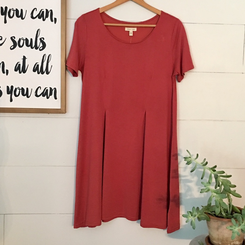 Silence and Noise Soft Red Tunic